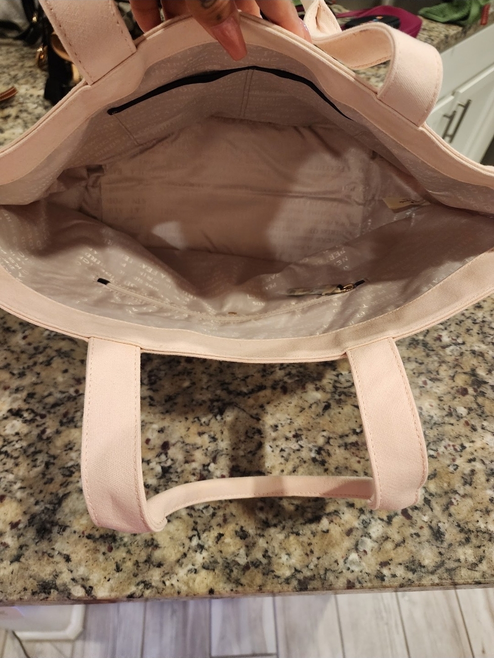 Kate Spade Light Pink Illustrated Champagne & Fashion Tote - Picture 3 of 3